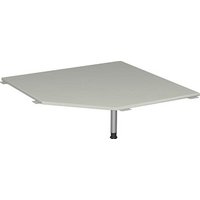 geramöbel Verbindungsplatte höhenverstellbar Flex lichtgrau, silber fünfeckig 122,5 x 122,5 x 68,0 - 80,0 cm von geramöbel