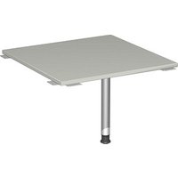 geramöbel Verbindungsplatte höhenverstellbar Flex lichtgrau, silber quadratisch 80,0 x 80,0 x 68,0 - 80,0 cm von geramöbel