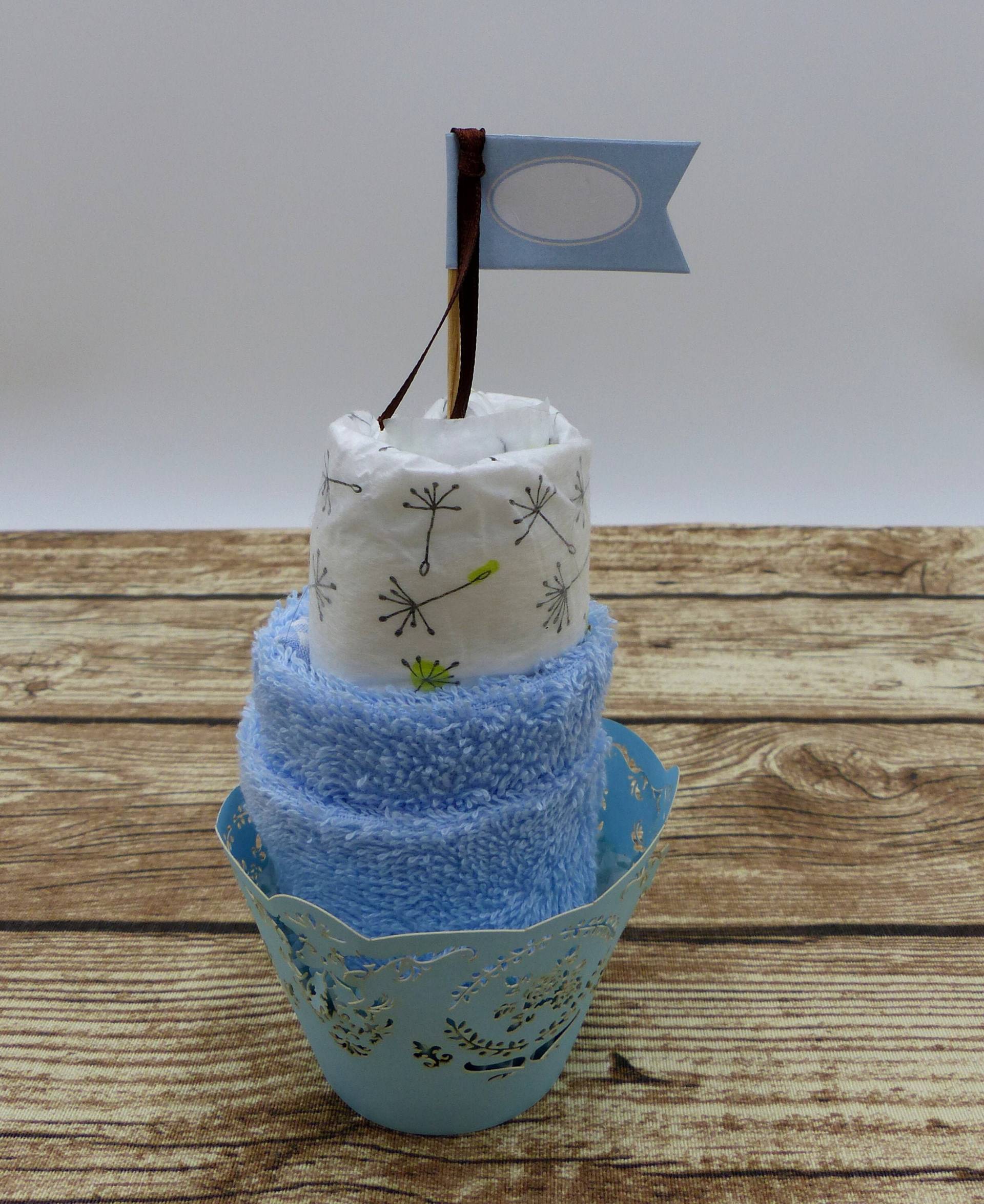 Windeltorte Cupcake Blau von geschenkelibelle