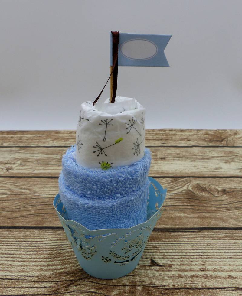 Windeltorte Cupcake Blau von geschenkelibelle