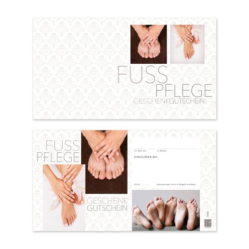 10 Gutscheinkarten Geschenkgutscheine. Gutscheine für Fußpflegeinstitut Fußpflege. Fußpflegegutschein. FU1228 geschenkgutschein gmbh von geschenkgutschein.com