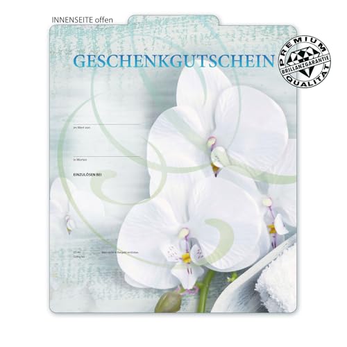 10 Stk. Premium Geschenkgutscheine Gutscheine zum Falten "Multicolor" + 10 Stk. Kuverts für Kosmetik, Wellness, Massage, Spa, KS273 pos-hauer von geschenkgutschein.com