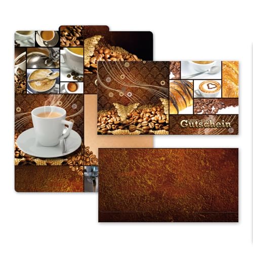 10 Stk. Premium Geschenkgutscheine Gutscheine zum Falten "Multicolor" für Kaffeehäuser, Cafés, Bäckereien G271 pos-hauer von geschenkgutschein.com