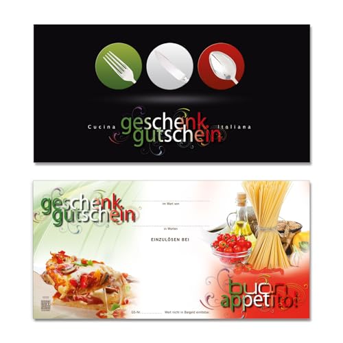 GESCHENKGUTSCHEINcom by POS-HAUER. 100 Gutscheine. Gutscheinkarten für Pizzeria Gastronomie zum Selberausfüllen. von GESCHENKGUTSCHEINcom by POS-HAUER