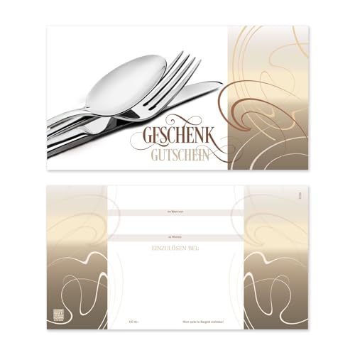 GESCHENKGUTSCHEINcom 100 Stk. Geschenkgutscheine. Gutscheine für Restaurants Gasthäuser Hotels Gastronomie. Vordruck für Gastronomie, blanko. G1260 von GESCHENKGUTSCHEINcom by POS-HAUER