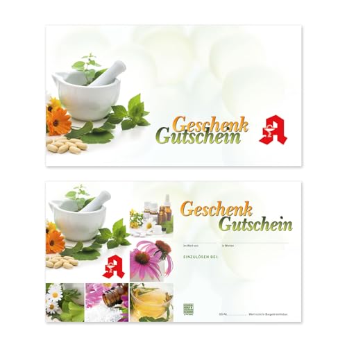 GESCHENKGUTSCHEINcom by POS-HAUER. Geschenkgutscheine. 50x Gutscheine. Für Apotheke Firma. Apothekengutschein. von GESCHENKGUTSCHEINcom by POS-HAUER