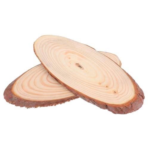 Rustikale Hochzeitsdekoration, Holzscheiben zum Basteln, natürliche Holzstücke für Kunstprojekte, 2 Stück Rustikale Hochzeitsdekoration, Holzscheiben zum Basteln, natürliche Holzstücke für Kunstprojekte, 2 Stück von getuse