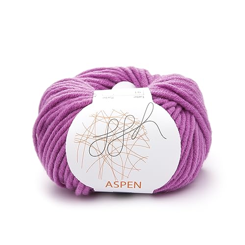 ggh Aspen, Farbe:091 - Zyklam, Merinowolle Mischung, 50g Wolle als Knäuel, Lauflänge ca.58 m, Verbrauch 600g, Nadelstärke 7-8, Wolle zum Stricken und Häkeln von ggh