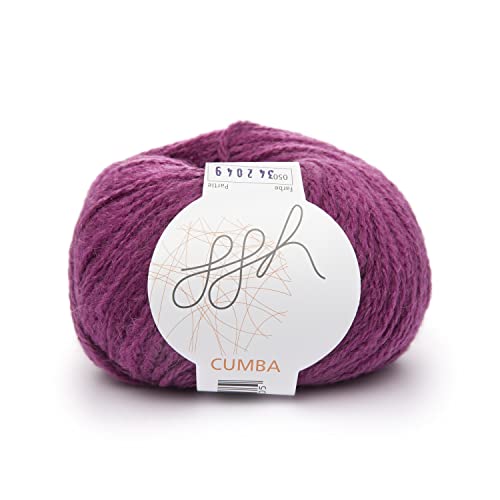 ggh Cumba Handstrickgarn, Wolle mit Alpaka Farbe 50 - Fuchsia von ggh