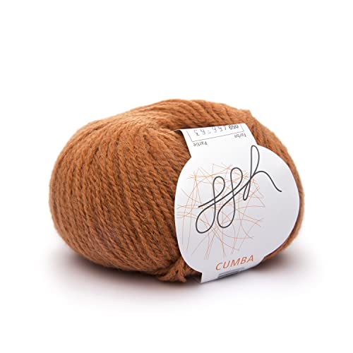 ggh Cumba Handstrickgarn, Wolle mit Alpaka Farbe 59 - Kupferorange von ggh