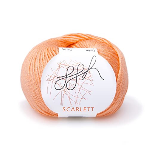 GGH Strick- und Häkelwolle Scarlett aus 100% Baumwolle in der Farbe 081 Mandarine, GGH-165.081 von ggh