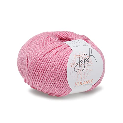 ggh Volante - Merinowolle mit Baumwolle - 50g Wolle zum Stricken oder Häkeln - Farbe 022 - Pink von ggh