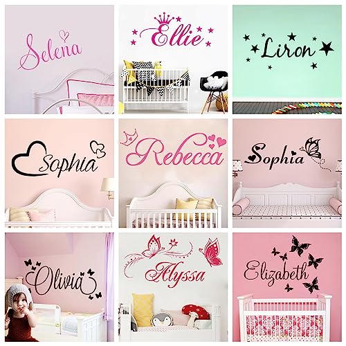 ggtg Personalisierte Name Wand Aufkleber, Benutzerdefinierte Kinder Name Wand Aufkleber,Babys Kinder Zimmer Dekoration (L) von ggtg