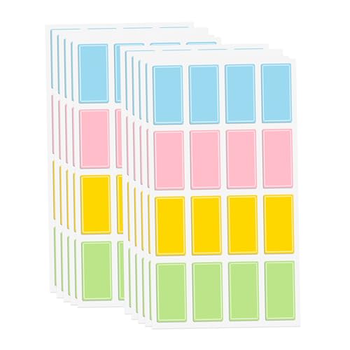 Wasserdichtes Etikett Aufkleber Allzweck Tagesbetreuung Etikett Selbstkleber Name Aufkleber farbenfrohe Schreiben Sie auf Flaschenetikett für Jar 10Sheets 10Sheets160pcs Os OfficeProducts von ggtuyt