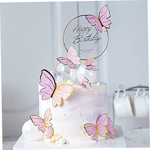 ggtuyt Kuchen Cupcake Toppers Cake Topper Schmetterling Cupcake Topper 3D Schmetterling Kuchen Dekor Hohlpapier Schmetterling für Geburtstagsfeier Versorgung 11pcs von ggtuyt