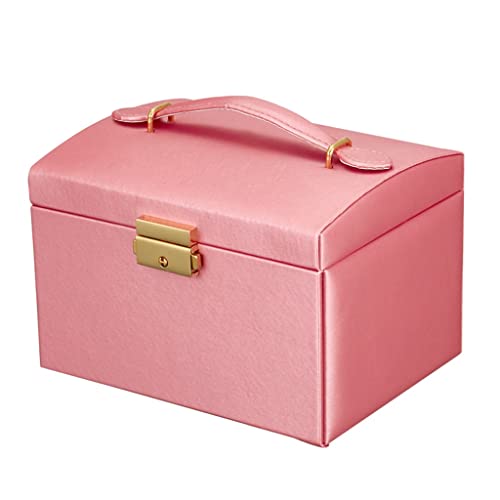 Praktische Aufbewahrungsbox für Handtaschen, Anhänger, Ringbox, Ohrringe, Schmuck, mehrlagig, mit Schloss (Farbe: E, Größe: wie abgebildet) (E wie abgebildet) von ghghnrtgefrgnhnxdf