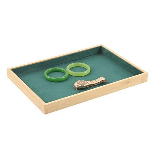 Schmuckaufbewahrungstablett für Ringe, Ohrringe, Halsketten, Armbänder, Anhänger, Schmuck-Display-Organizer für Schublade (Farbe: Schwarz, Größe: 35 x 24 x 3 cm) (D 35 x 24 x 3 cm) von ghghnrtgefrgnhnxdf