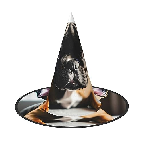 gikdlgog Französische Bulldogge Druck Lustige Festliche Halloween Hexenhüte - Party Dekorationen für Halloween Dekor Party von gikdlgog