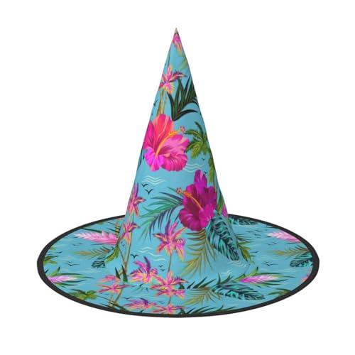 gikdlgog Hello Hawaii Print Fun Festive Halloween Witch Hats - Party Decorations For Halloween Decor Party von gikdlgog