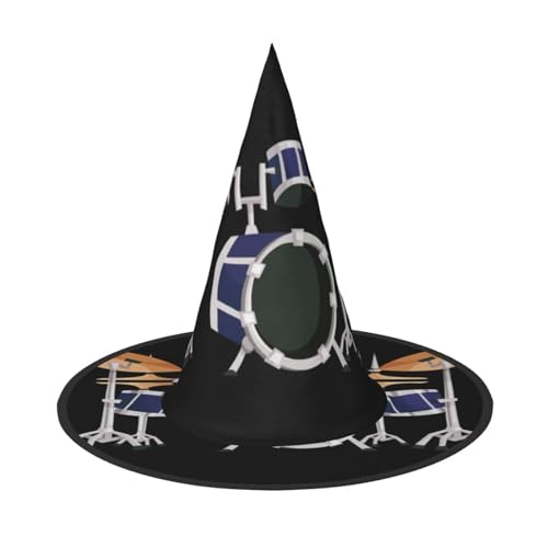 gikdlgog Jazz Drum Print Fun Festive Halloween Witch Hats - Party Decorations For Halloween Decor Party von gikdlgog