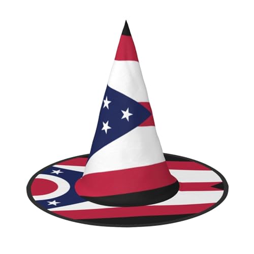 gikdlgog Ohio State Flag Print Fun Festive Halloween Witch Hats - Party Decorations For Halloween Decor Party von gikdlgog