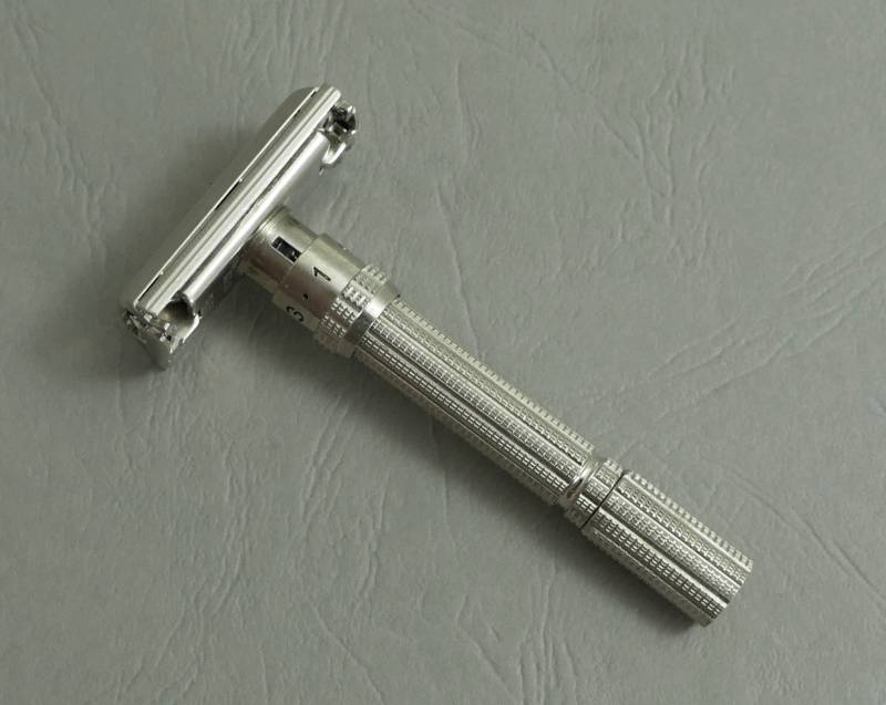 Gillette Adjustable Slim Handle Safety Razor Rasierer Neuwertig Usa 1961 Rasoio Rasoir von gillettecollector