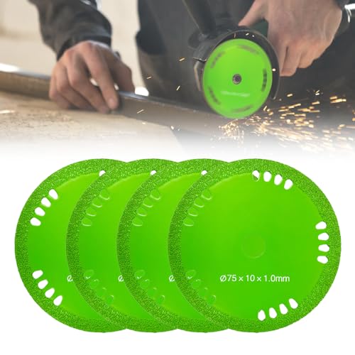 75 mm Felsplatten-Schleifscheibe, Diamond Saw Blade Cut Glass, Pack of 4 Glass Cutter, Saw Blade for Angle Grinders, Glas-Schneidscheiben for Glass, Ceramic, Ceramic Tiles (4) von givuaime