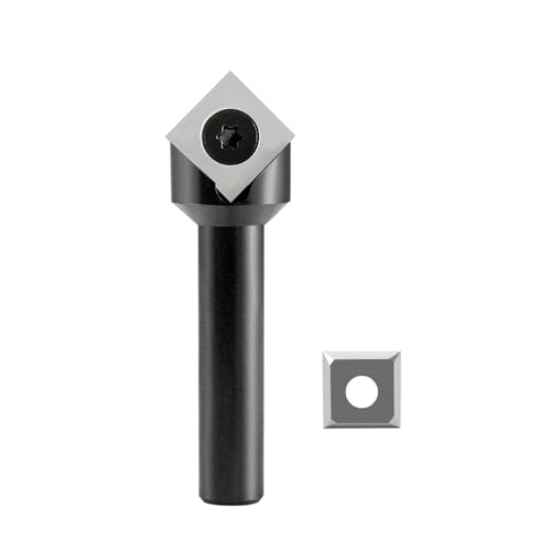 glryd V Nutfräser 8mm Schaft - 90 Grad V-Nut Fräser, Wendeplatten Hartmetall Schriftenfräser, CNC Einsatzschneider, Gravierfräser für Schnitzen Holz von glryd