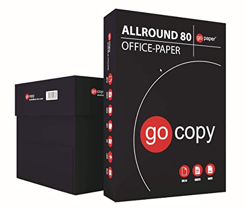 gocopy 2.500 Blatt Kopierpapier ALLROUND DIN A4 80g/m²holzfrei hochweiß FSC EU-ECOLABEL von gocopy