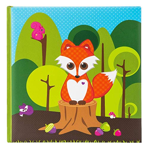 goldbuch Kinderalbum, Little Fox, 30 x 31 cm, 60 weiße Seiten mit Pergamin-Trennblättern, Kunstdruck laminiert, grün, 27031 von goldbuch