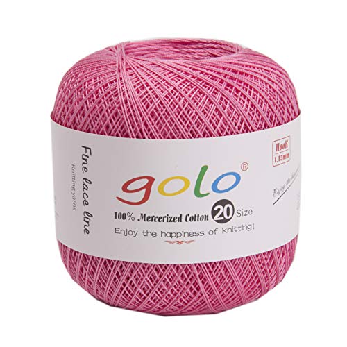 golo Häkelgarn Größe 20 rosa zum Handstricken 8-104 rosa Garn von golo