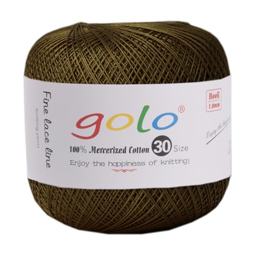 golo Häkelgarn Größe 30, Garn zum Handstricken, Garn zum Klöppeln, Gelbgrün 271 von golo