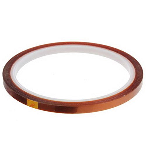 Isolierband Tape Hitzebeständiges Klebeband Elektronik Selbstklebend Hohen Temperaturen Band, Hitzebeständiges Hochtemperatur-Polyimid-Kapton-Band 5/10/20/30/50mmx33M (Braun, 5mmx33m) von goodjinHH 01