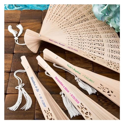 gorm Personalisierte Hochzeitsfächer, Name, Datum, Hochzeitsgeschenke, Für Die Gäste Benutzerdefinierte Hand Fan, Bridal Shower Favors, Sommerhochzeit, Rustikale Geschenke (50pcs) von gorm