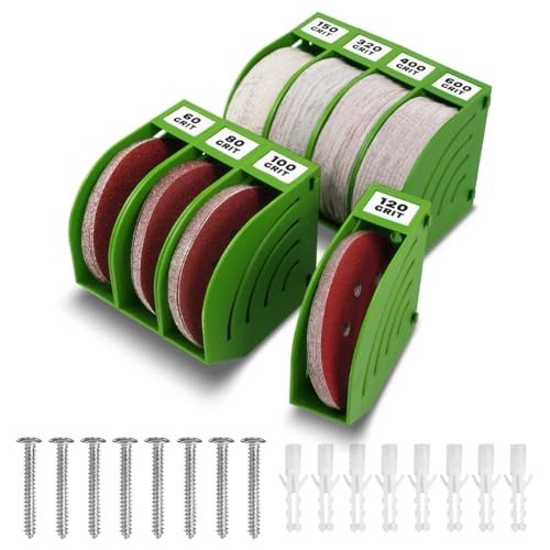 gostle 150mm Schleifscheiben Aufbewahrungsbox – Set aus 8 Boxen, Grün, Platzsparend, Stapelbar, mit Körnungs-Kategorisierung für Werkstatt und Exzenterschleifer Zubehör gostle 150mm Schleifscheiben Aufbewahrungsbox – Set aus 8 Boxen, Grün, Platzsparend, Stapelbar, mit Körnungs-Kategorisierung für Werkstatt und Exzenterschleifer Zubehör von gostle