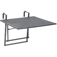 greemotion Toulouse Balkonhängetisch Stahl grau 70,0 x 88,0 x 47,0 - 79,0 cm von greemotion