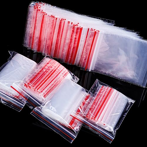 Druckverschlussbeutel 100 Stück Zipper Beutel 15 x 10cm Plastikbeutel Verschließbar Tütchen mit Druckverschluss Wiederverschließbare Beutel Anwendbar Schreibwaren Saatgut Schmuckaufbewahrung von guangyuan