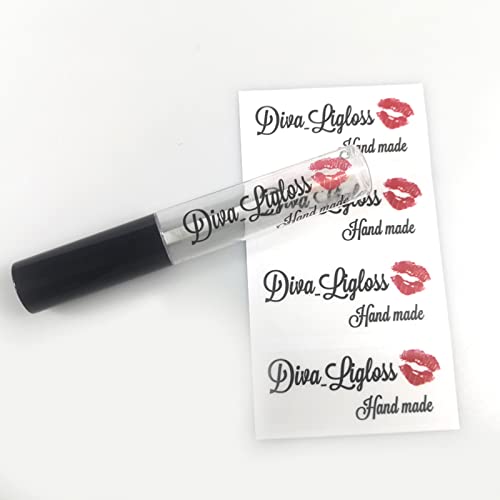 Individuelle transparente Aufkleber-Etiketten für Lipgloss, Lippenstift, DIY, personalisierte Lippenstift-Etiketten, Kosmetik-Etiketten (50 x 20 mm) 100 Stück von gue