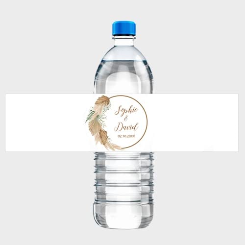 Personalisierte Wasserflasche Etiketten,Flaschenpackungen Aufkleber Anpassen Hochzeit Etiketten Personalisieren Taufe Geburtstag Baby Dusche Party Dekor 30 stücke (H) von guf