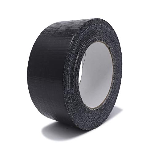 gws Gewebe-Klebeband 1 Rolle Premium Qualität | Naturkautschuk-Panzer-Duct-Tape | von Hand reißbar | Steinband | 50 m x 50 mm schwarz von gws