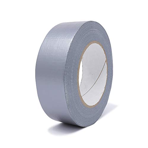 gws Panzer-Tape 1 Rollen kräftiges Gewebe-Klebeband für raue Untergründe | robustes Steinband von Hand reißbar | versch. Farben | 50 m x 38 mm, silber von gws