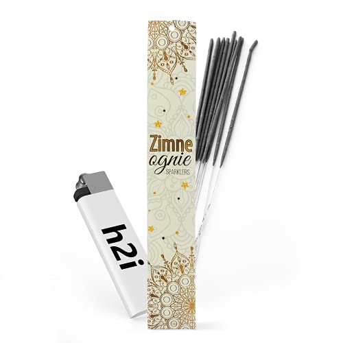 h2i Wunderkerzen | 100 Stück | 18 cm | Brenndauer ca. 35 Sek | Geburtstagskerzen Sprühkerze Spritzkerze Sternenspritzer und Funkenzauber für Party Hochzeit Silvester Geburtstag | Kat F1 von h2i