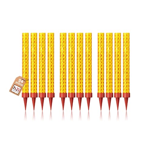 h2i Eisfontäne 24 Stück Eissterne Zaubersterne Fontäne in Gold für Verlobung Hochzeit Geburtstag, Jugendparty Tischfeuerwerk, Deko für Torten Kuchen von h2i