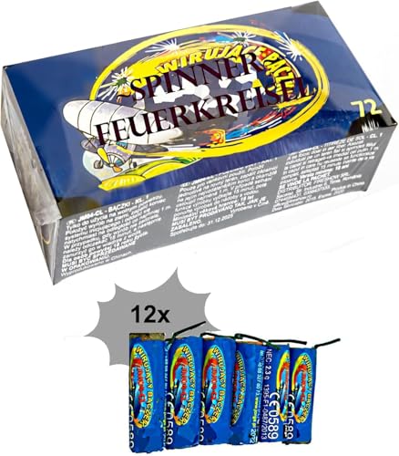 h2i Fire Spinner - Bodenwirbel | 72 Stück | Party Spaß für Klein & Groß I für Silvester, Halloween & Party Mitbringsel | Kinder & Jugendfeuerwerk | k | Ganzjahresfeuerwerk Kat. F1 von h2i