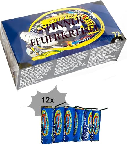 h2i Fire Spinner - Bodenwirbel | 72 Teile | Party Spaß für Klein & Groß I für Silvester, Halloween & Party Mitbringsel | Kinder & Jugendfeuerwerk | Ganzjahresfeuerwerk Kat. F1 von h2i