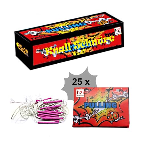 h2i Pulling Box - Knallschnüre I 500 Stück I Party Spaß für Klein & Groß I Kinder & Jugendfeuerwerk ab 12 Jahre I Ganzjahresfeuerwerk - Kategorie F1 von h2i