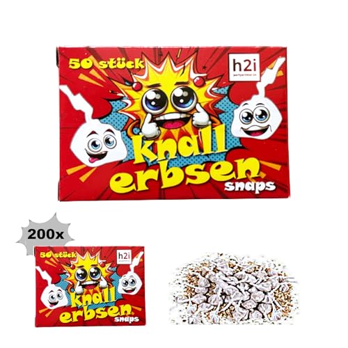 h2i Knallerbsen | 10.000 St. | Knallteufel Trickknaller Pop Snaper | der perfekte Scherzartikel für Silvester Halloween Geburtstag & Partys–Spaß garantiert |a| Jugendfeuerwerk & Kinderfeuerwerk Kat F von h2i