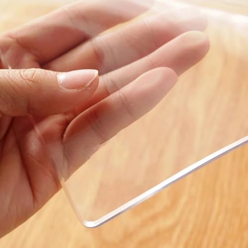 haiyusm Tischdecke Transparent Schreibtischunterlage PVC Tischfolie Tischschutz durchsichtig Folie Wasserdicht Abwaschbar Fettdicht 1.5mm (Transparent,75cm×120cm) von haiyusm