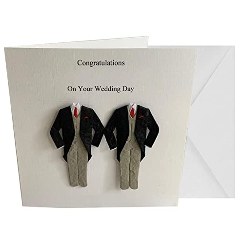 hanwen Hochzeitskarte,Gay Wedding Party Einladungskarten mit Umschlag | Homosexuelles Hochzeitseinladungskarten-Set für Jungen, Mädchen, Hochzeitsfeiern von hanwen