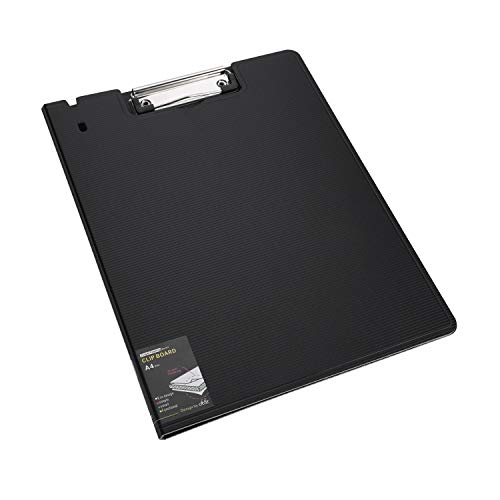 Klemmbrett A4 Ordner Schreibmappe Aufklappbar Schreibbrett Dokumente Klemmmappe mit Gummierter Metalklemme Schreibplatte 24 x 32 cm Klemmbrettmappe Schutzkappe Clipboard für Büro Schule Arbeit von haozaikeji